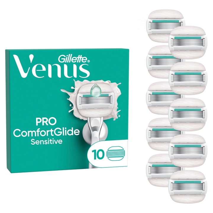 Gillette Venus Pro Comfortglide borotvapengék, 5 pengés, aloe verával, 10 darabos készlet