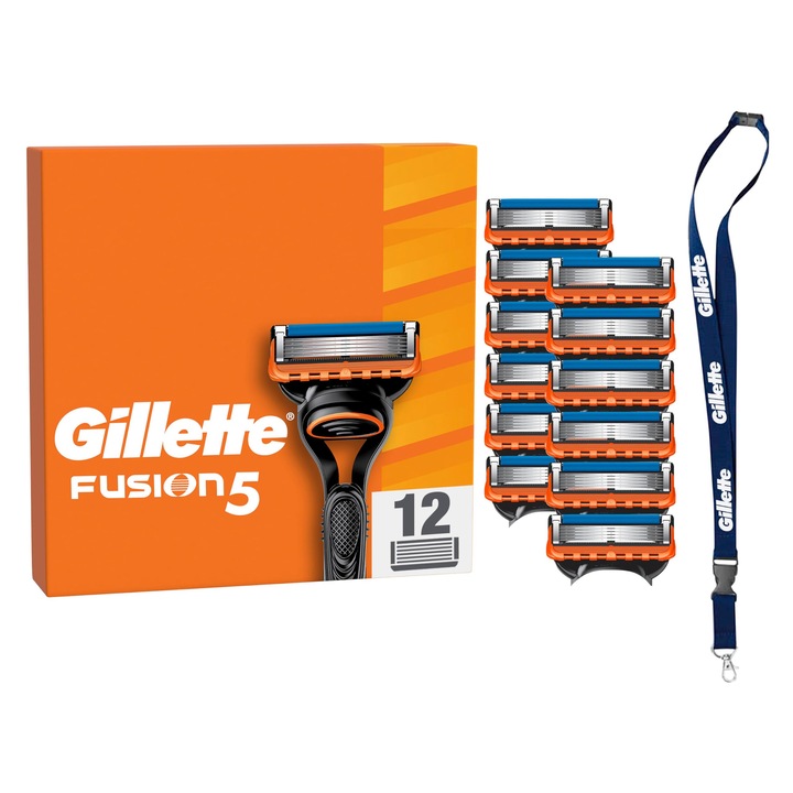 Gillette Fusion5 borotvapengék, 12 darabos készlet, 5 pengés, nőknek