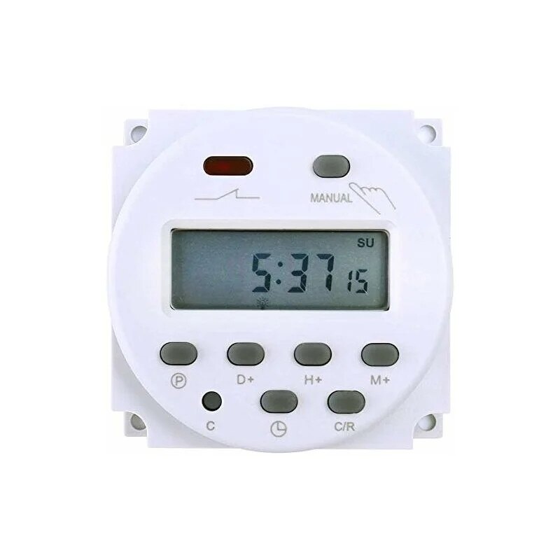 Timer electronic 220V, LCD, 16 programe, 60x60x32mm - eMAG.ro