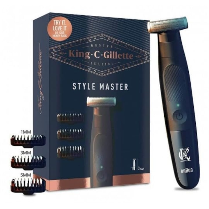 Безжичен тример за брада Gillette Style Master с 5 остриета за мъже