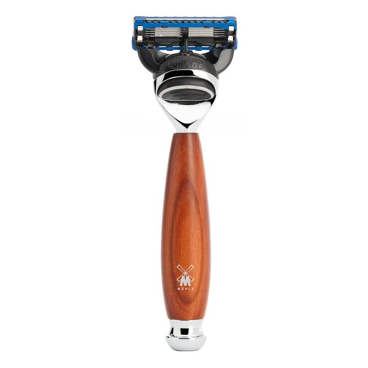 Самобръсначка Muhle Vivo Classic, 5 остриета, сливово дърво, метални акценти, за жени