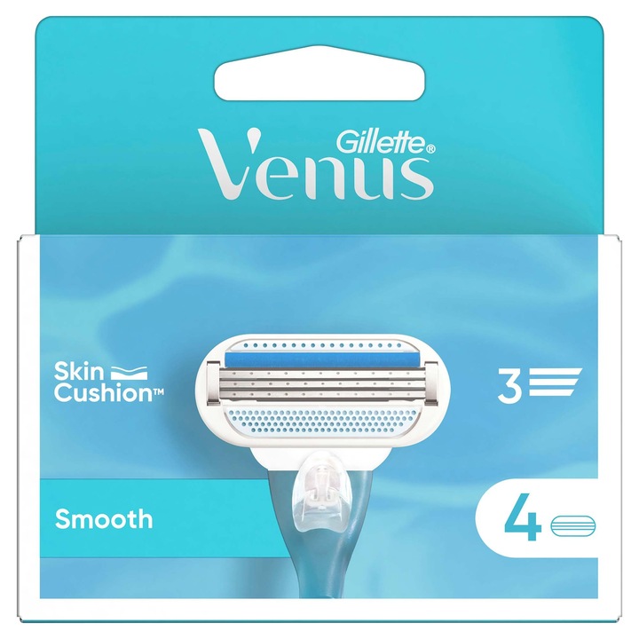 Комплект от 4 ножчета за самобръсначка Gillette Venus, за жени, класически тип