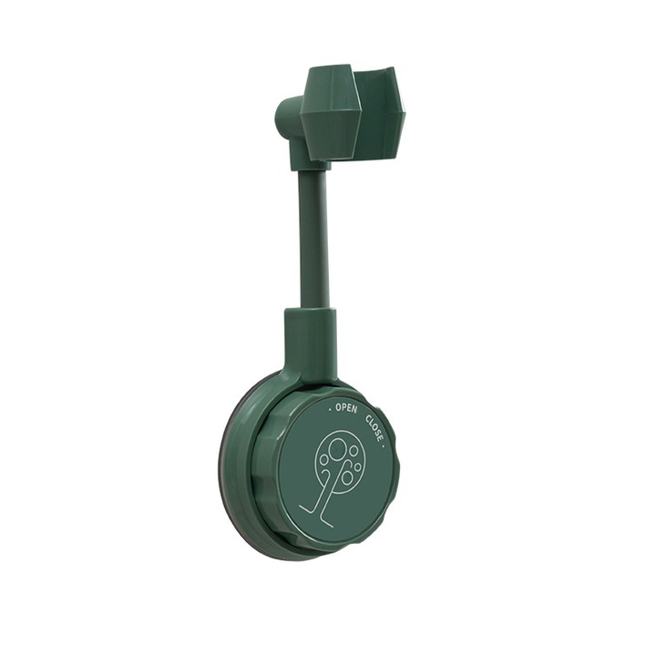 Suport pentru para dus cu ventuza ajustabila, verde inchis, rotire 360°