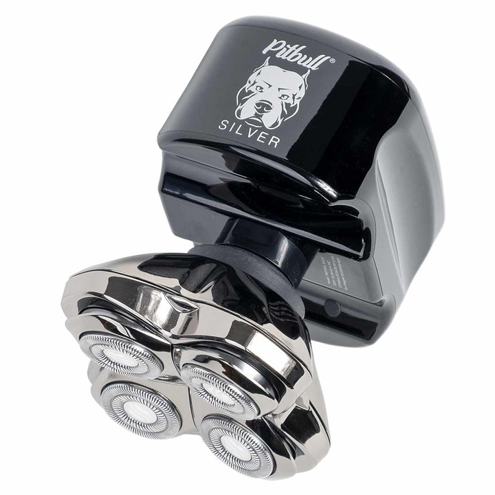 Тример за тяло, самобръсначка Skull Shaver, Pitbull Silver Pro Sx5, титанов, за глава и лице