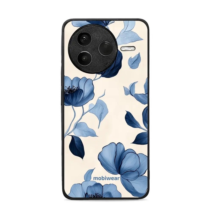Husa telefon Mobiwear Glossy, pentru Xiaomi POCO F7 Pro 5G, design floral, rezistenta la socuri, multicolor