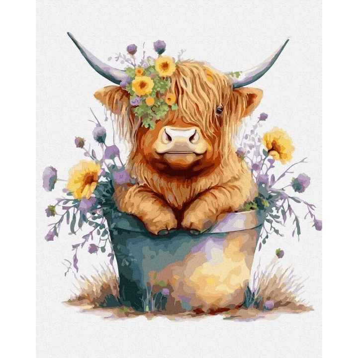 Set pictura pe numere, Twoje Hobby, Taur cu margarete