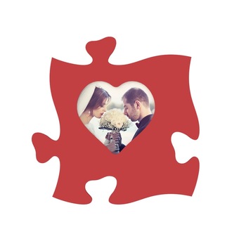 Rama foto tip puzzle, rosu pasional, foto 15x15, inima Rama foto tip puzzle, rosu pasional, foto 15x15, inima