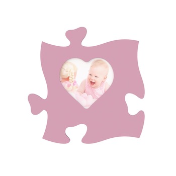 Rama foto tip puzzle, roz, foto 15x15, inima Rama foto tip puzzle, roz, foto 15x15, inima