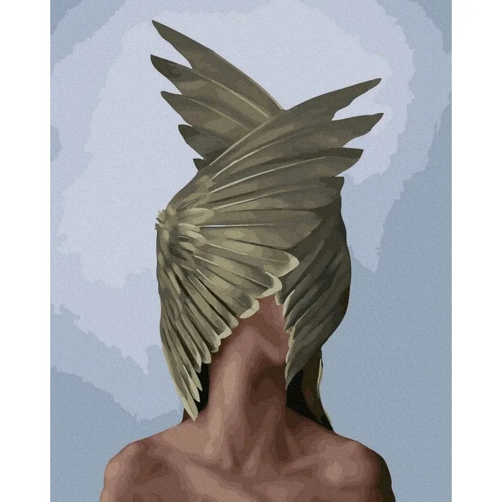 Pictura dupa numere. Fata cu vultur