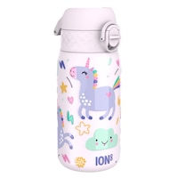 Sticla Ion8 Unicorn roz 400ml, inox, usor, etansa