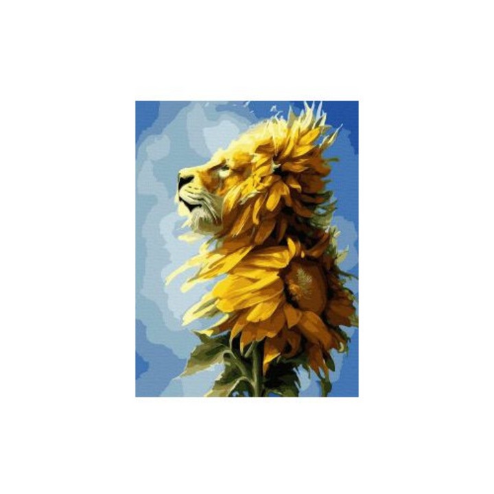 Set pictura pe numere, Twoje Hobby, Leu in floarea-soarelui