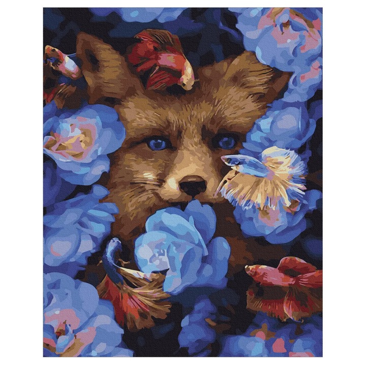 Set pictura pe numere, Twoje Hobby, Vulpe in flori