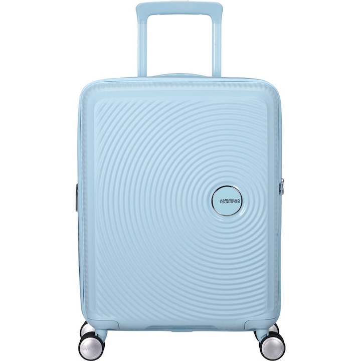 American Tourister количка SoundBox 55 см, 100% полипропилен, пастелно синьо, 2,6 кг, с 4 двойни колела