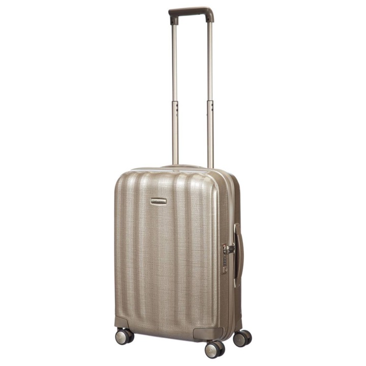 Количка Samsonite Lite-Cube, 4 колела, материал Curv, цвят слонова кост, среден размер