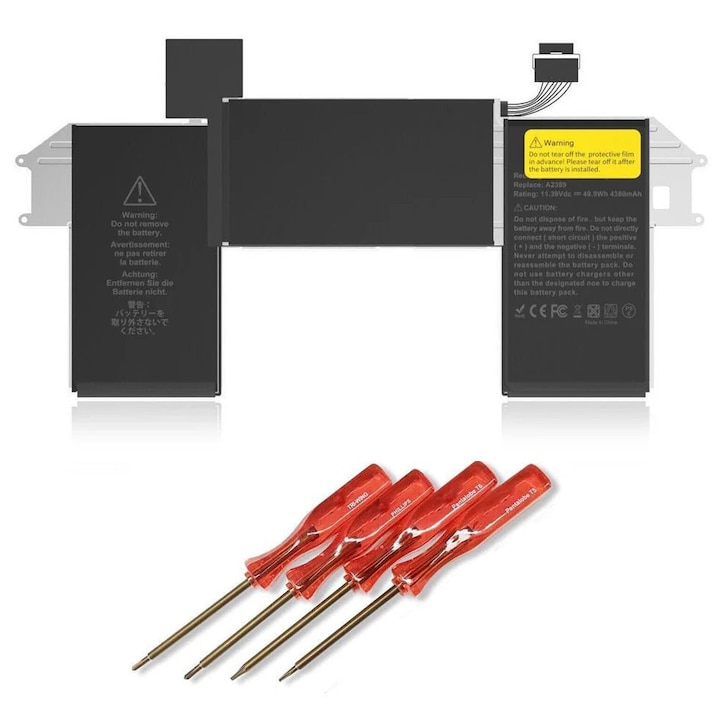 Laptop akkumulátor, kompatibilis Apple Macbook Air 13" M1 A2337 2020 A2389 laptop akkumulátor 4380mAh, eredeti, TI technológiával