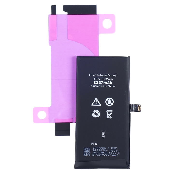 Baterie pentru Apple iPhone 12 Mini 2227mAh Repart, FARA MESAJ Crack BMS + lipici
