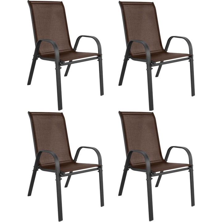 Scaun SOFIA, brown, 91x56x43cm, set de 4 bucati