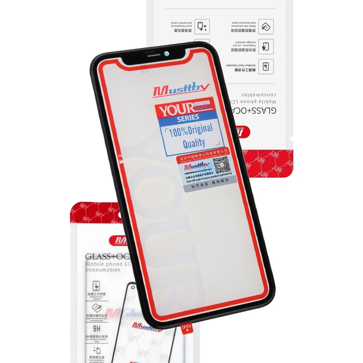 Дисплейно стъкло MUSTTBY за Apple iPhone 14, с OCA лепило, 0,1-0,2 MPa, 40-45°C