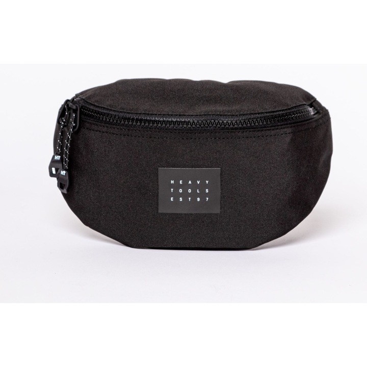 Borseta Heavy Tools, unisex, compartiment unic, buzunar cu fermoar, negru, 21.5x16.5x7cm