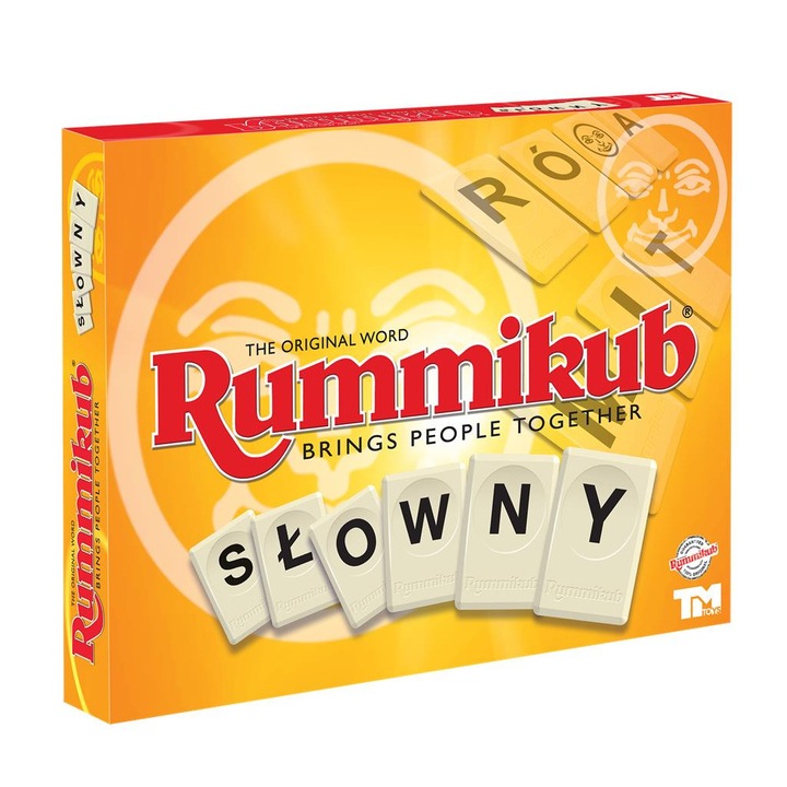 Joc de societate, TM Toys, Rummikub, 110 tablici cu litere, 2 jokere, multicolor