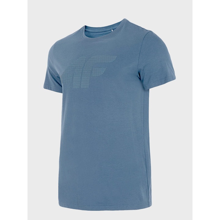 Tricou barbatesc 4F, navy, bumbac 100%, croiala regulata