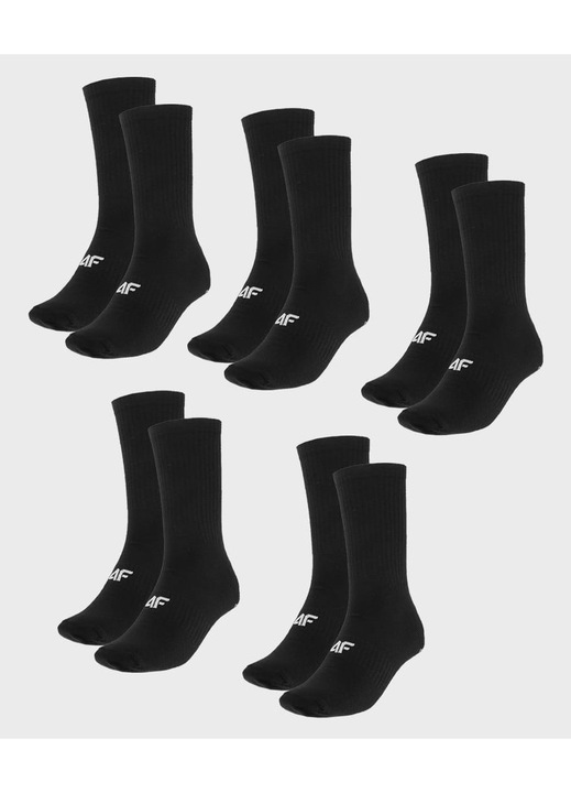 Sosete barbati 4F, set 5 par, negre, 43-46, material elastic si respirabil