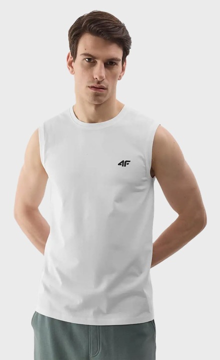 Férfi 4F trikó, fehér, 100% pamut