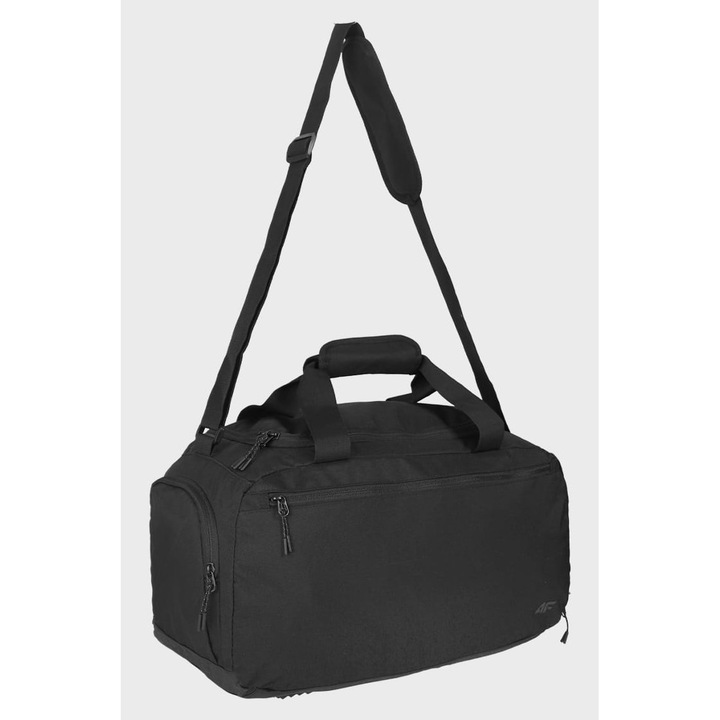 Geanta sport 4F, neagra, 25L, cu compartiment pentru incaltaminte si impermeabilizare