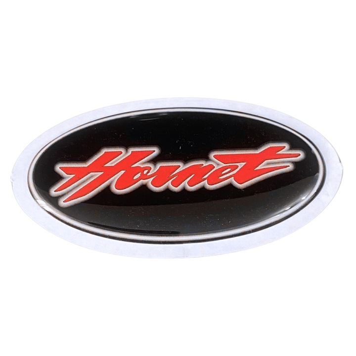 Sticker autocolant rasinat 3D pentru Honda Hornet, set de 3 bucati, Negru/Rosu