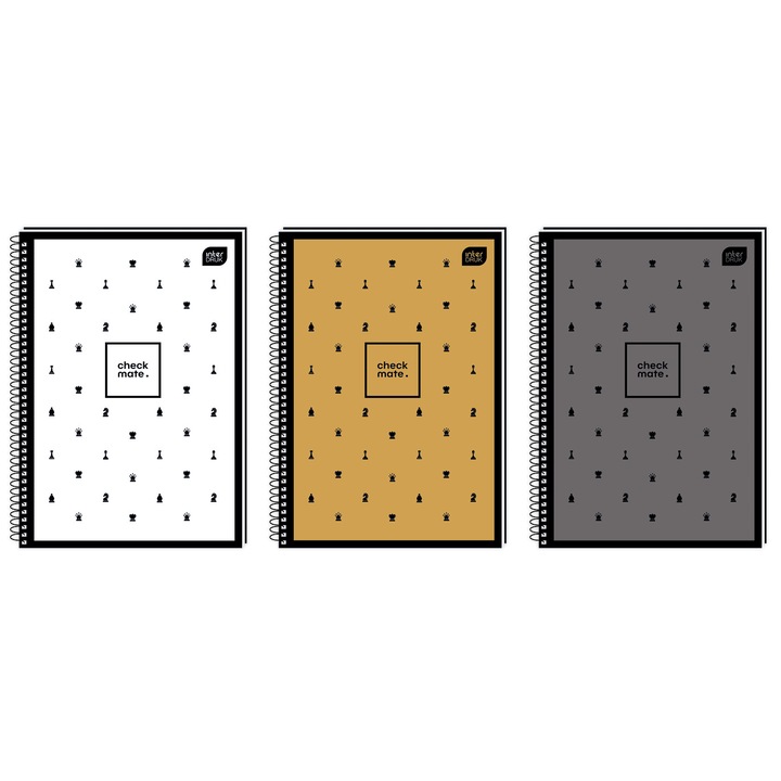 Pachet caiete A4, Interdruk, 80 file 5 buc