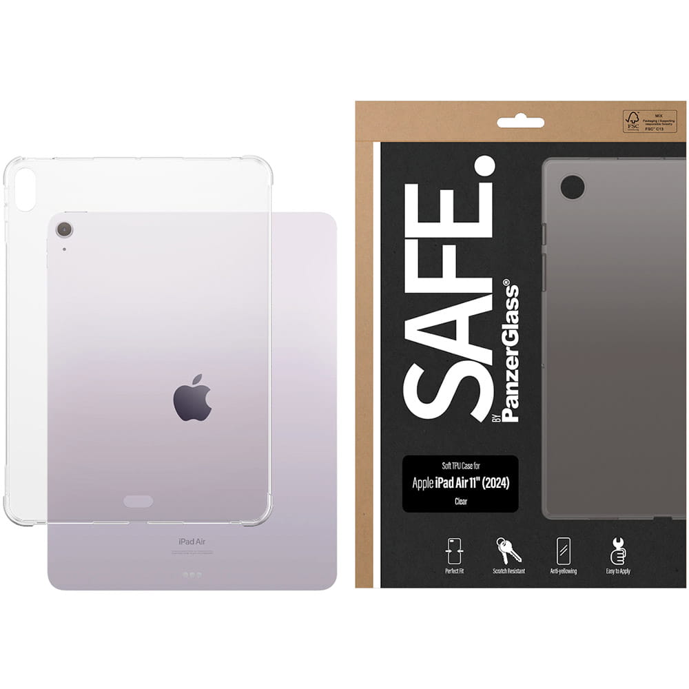 Husa tableta PanzerGlass SAFE TPU Case pentru iPad Air 11 2024, transparent