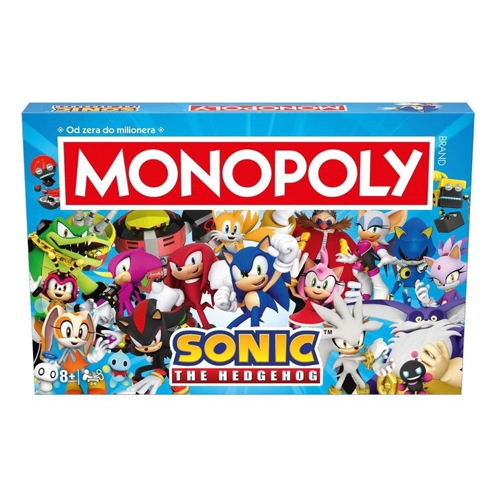 Joc de societate MONOPOLY Sonic, Winning Moves, 2-6 jucatori, multicolor