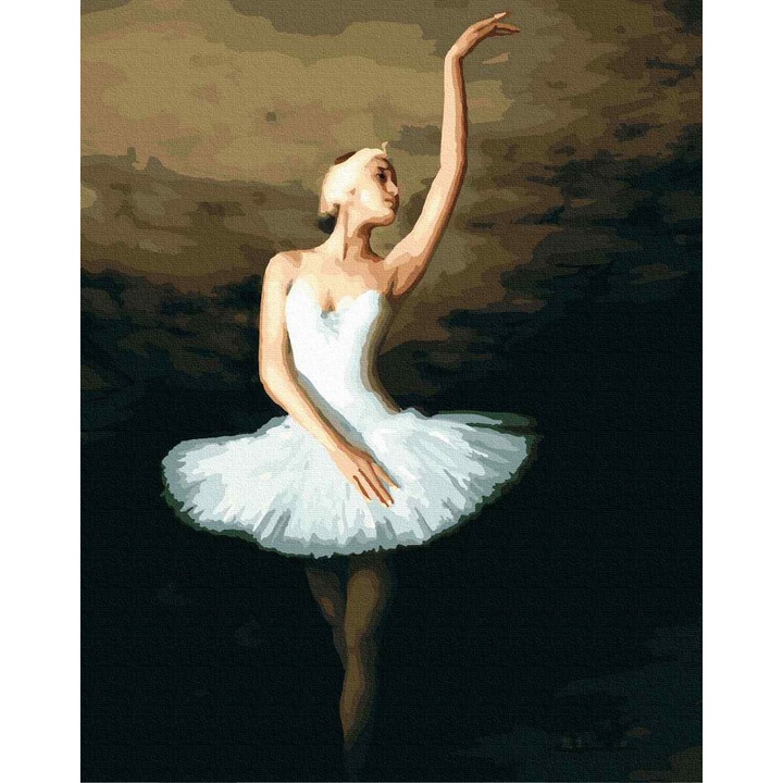 Set pictura pe numere, Twoje Hobby, balerina, 25 culori, 40x50cm