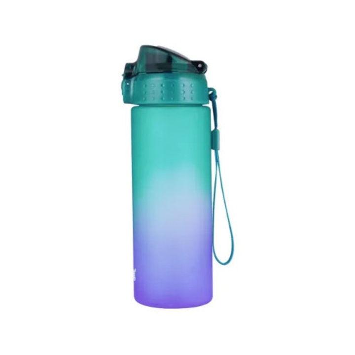 Oxybag matt műanyag kulacs 600 ml-es - türkiz-lila