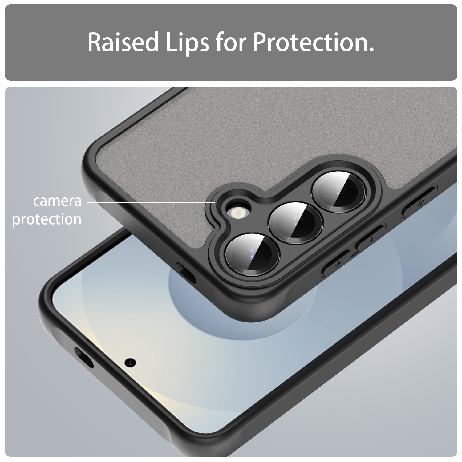 Husa pentru telefon, EJANBO, Samsung Galaxy S25-5G, neagra, TPU