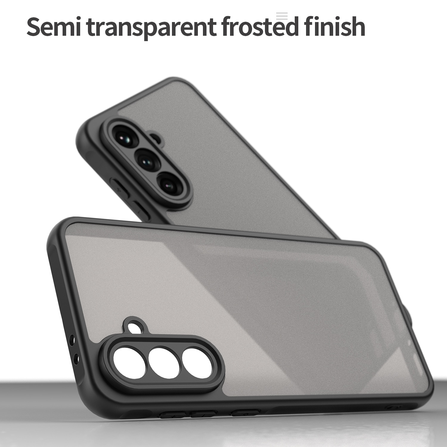 Husa pentru telefon, EJANBO, Samsung Galaxy A56-5G, neagra mata, protectie la cadere, material TPU