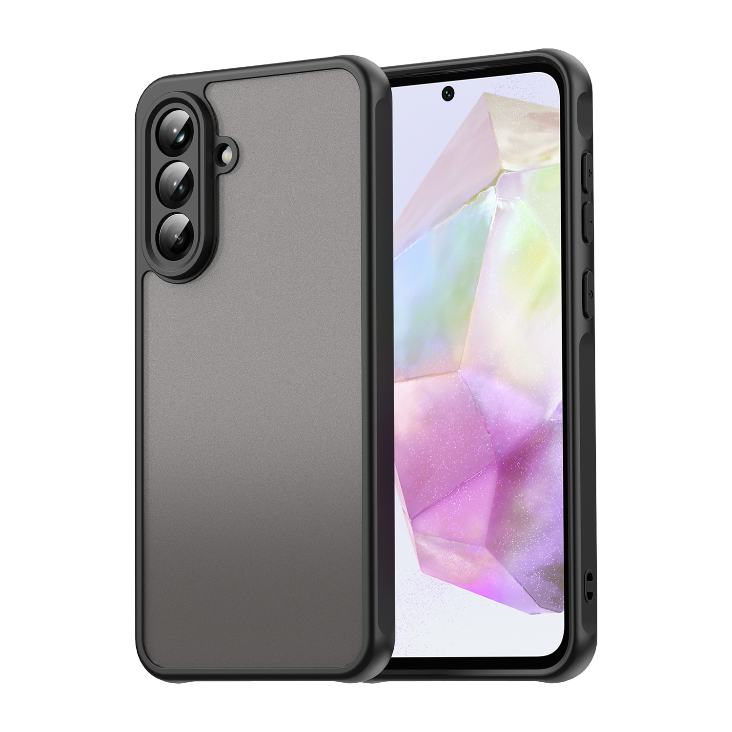 Husa pentru telefon, EJANBO, Samsung Galaxy A56-5G, neagra mata, protectie la cadere, material TPU