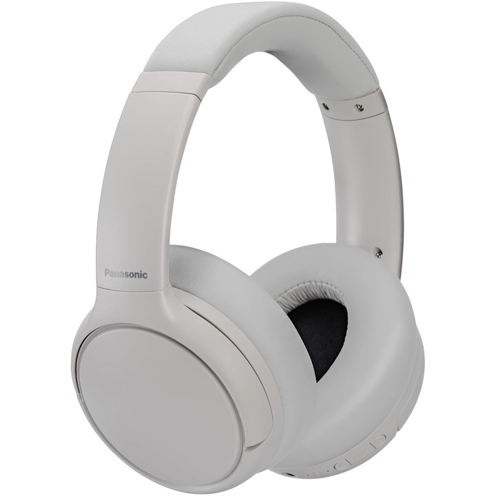 Casti Over the Ear Panasonic RB-M600BE-K, Wireless, Bluetooth, ANC, Microfon, Multipoint, Autonomie 65 ore, Bej