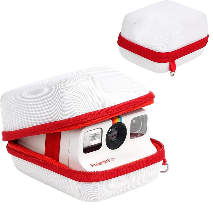 Polaroid Go Generation 2 instant fényképezőgép tok, Rqiurpn, PU anyag, fehér, 120x130x75mm