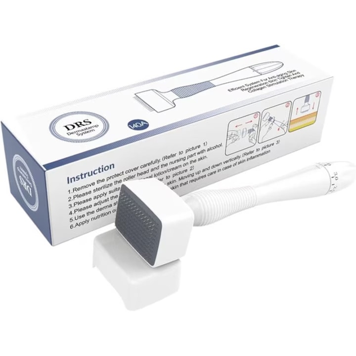 Устройство за грижа за лице, Rqiurpn, Derma Stamp, многофункционално, неръждаема стомана, за лице и тяло