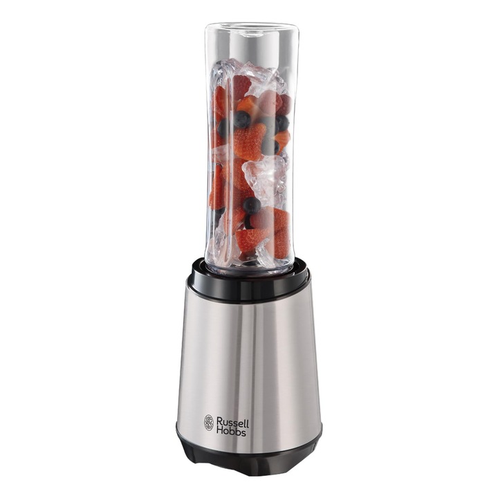 Blender vertical Russell Hobbs, set cu recipient 600 ml, otel inoxidabil, motor 23.500 rpm