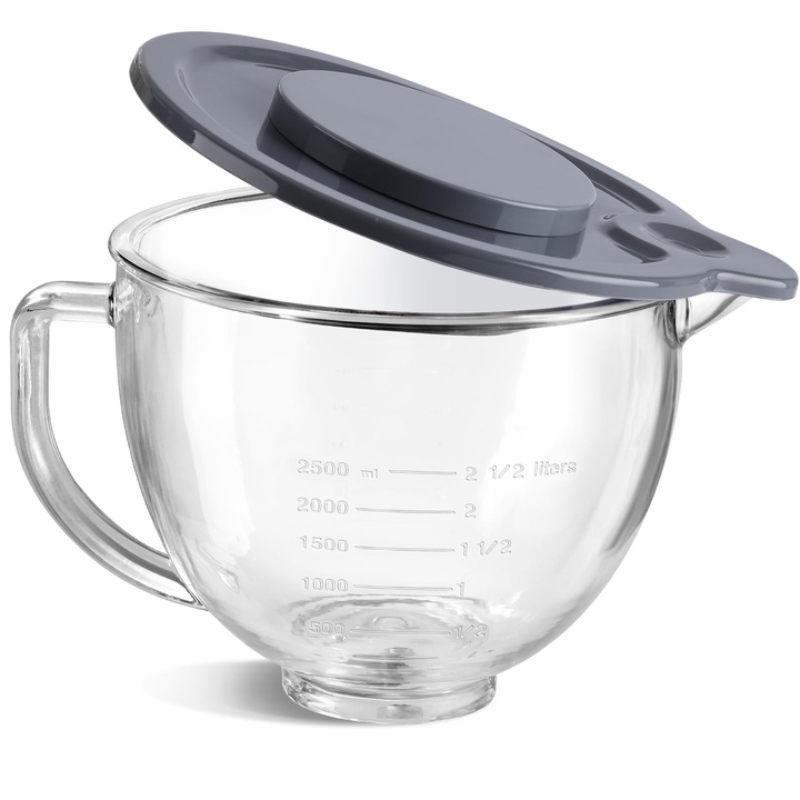 Bol de sticlă pentru mixer Kitchenaid, 4, 5-5 litri, Gdrtwwh, variabil, transparent