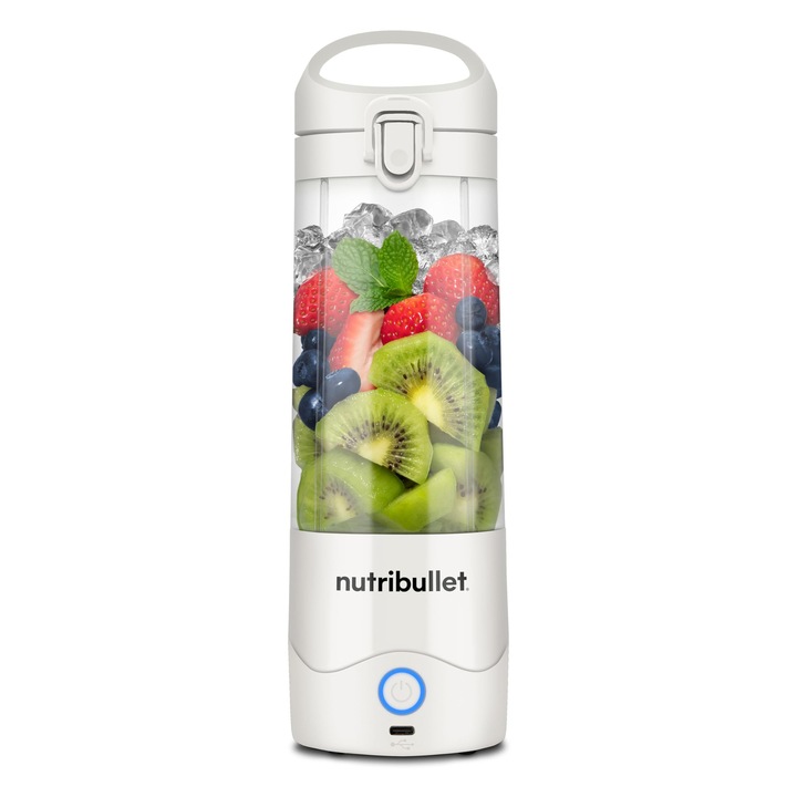 Blendere de mana Nutribullet, 475ml, alb, multifunctional, 1000W