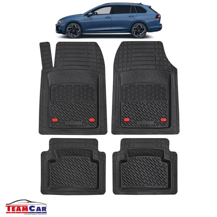 TeamCar® autószőnyeg-tálca típusa kompatibilis a Volkswagen Golf 8 változattal (2020–2025)