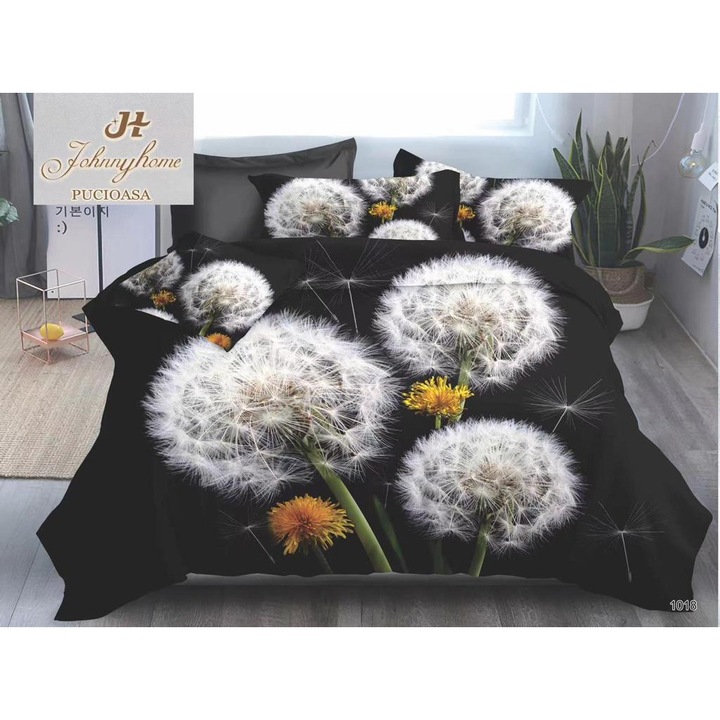 Lenjerie De Pat Bumbac Satinat 3D - Papadii