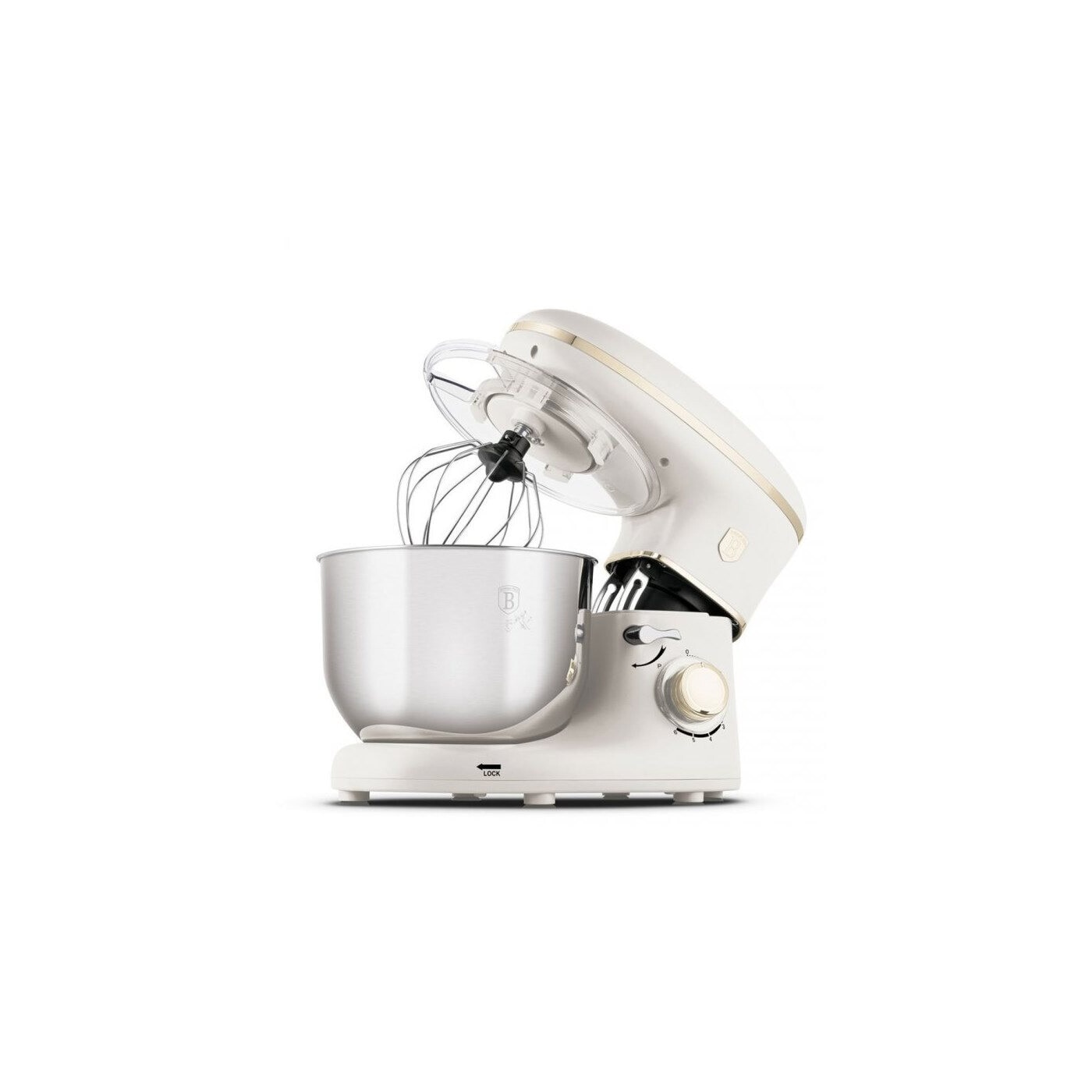 Mixer planetar Berlinger Haus Sahara BH-9510, 6L, 1300W, crem mat