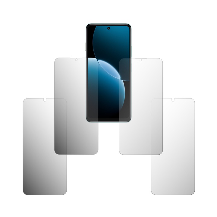 4 darabos Folie24 képernyővédő fólia szett, Huawei Enjoy 80 készülékhez, 2X Ultra-Clear + 2X Matt, Teljes kijelző lefedettség és Tokbarát, Öntapadó, Rugalmas, Önregeneráló