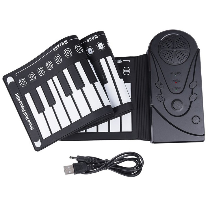 DNA ROLL 49 hordozható billentyűzet, gumi, összecsukható, 49 billentyű