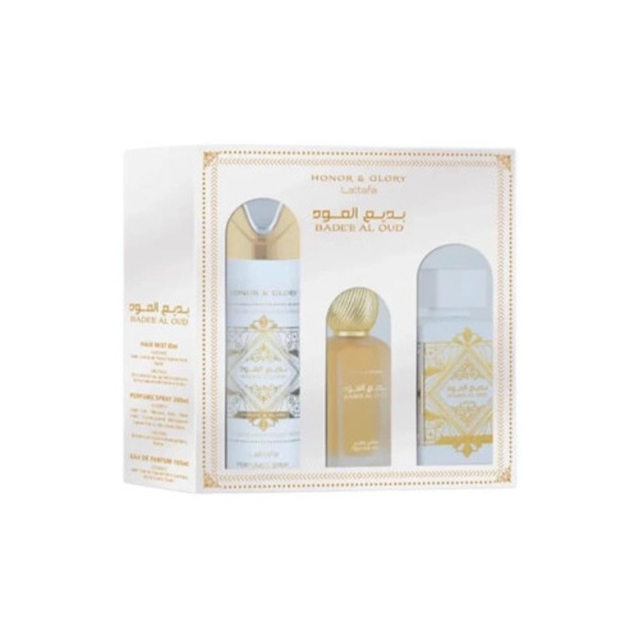 Lattafa Badee Al Oud Honor Glory - Set Cadou 3 Piese, unisex