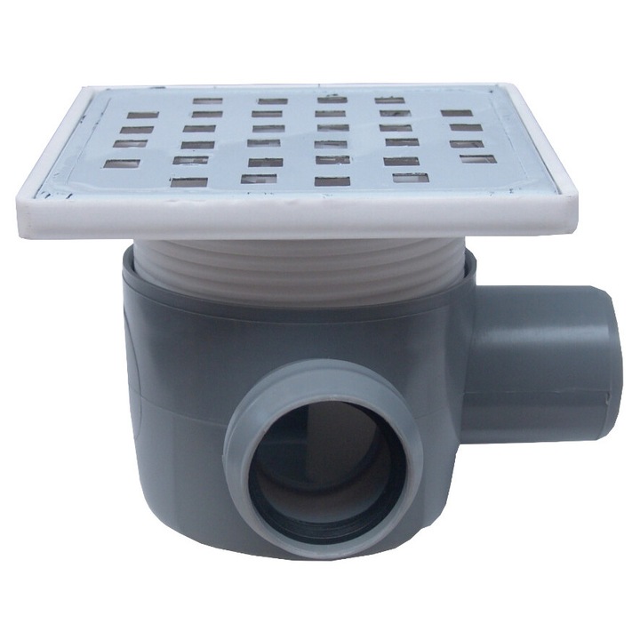 Sifon Pardoseala Patrat cu Inaltator SL 1 Intrare 90 grade Dreapta SP-H75-150-2 95/125 mm 50 mm 40 mm